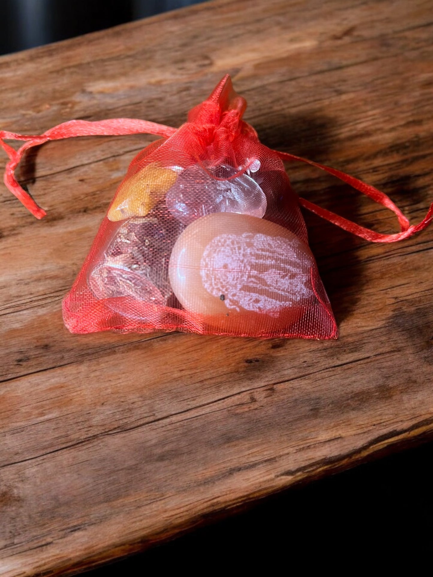 Strength + Courage Mojo Bag – Empowerment Crystal Set for Inner Power, Motivation & Grounding | Energy-Charged Protection Charm