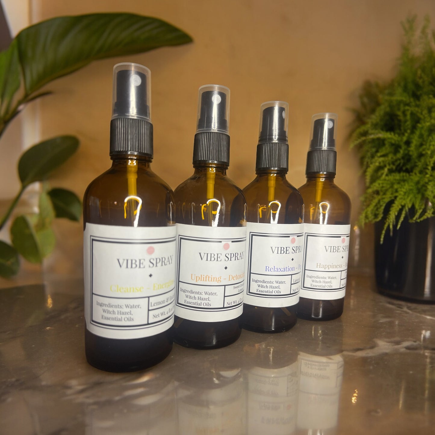 Vibe Spray for Cleansing + Energizing | Lemon & Eucalyptus Refresh Mist | Natural Aura Room Spray