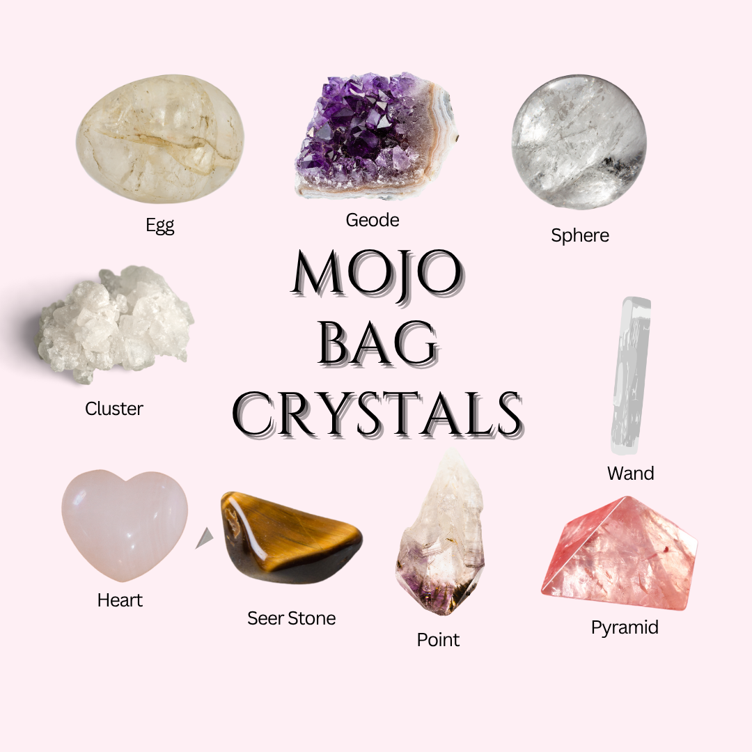 Protect + Deflect Mojo Bag – Crystal Charm Set for Energy Shielding, Aura Protection & Psychic Defense | Handmade Spiritual Armor Kit