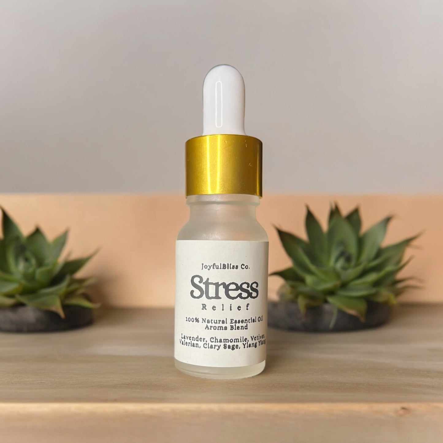 Stress Relief Essential Oil Blend— Calming Aroma Oil with Lavender, Chamomile, Vetiver, Ylang Ylang , Natural Aromatherapy