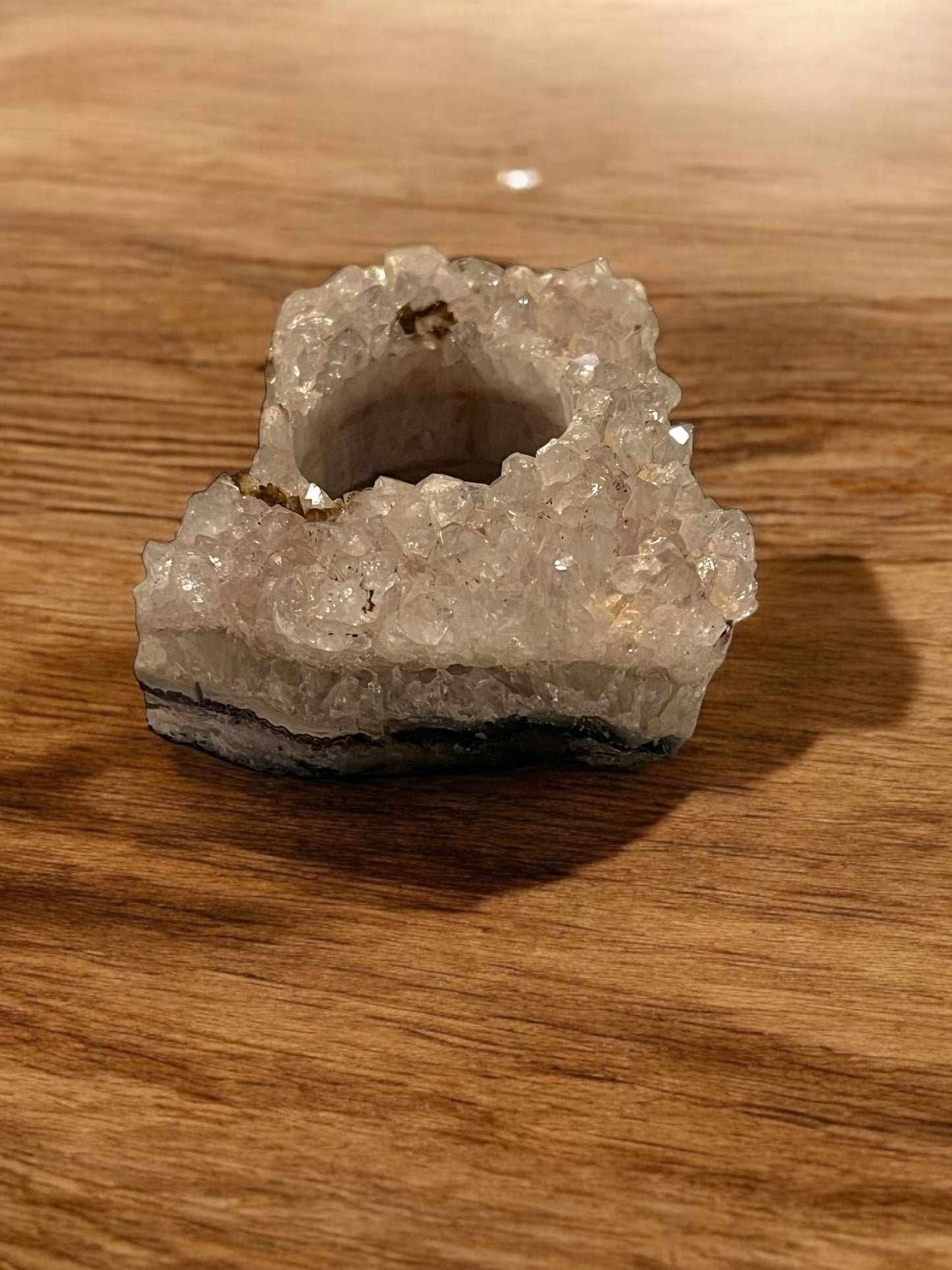 Amethyst Crystal Tea Light Candle Holder (4” x 3”) – Natural Geode - JoyfulBliss Co.