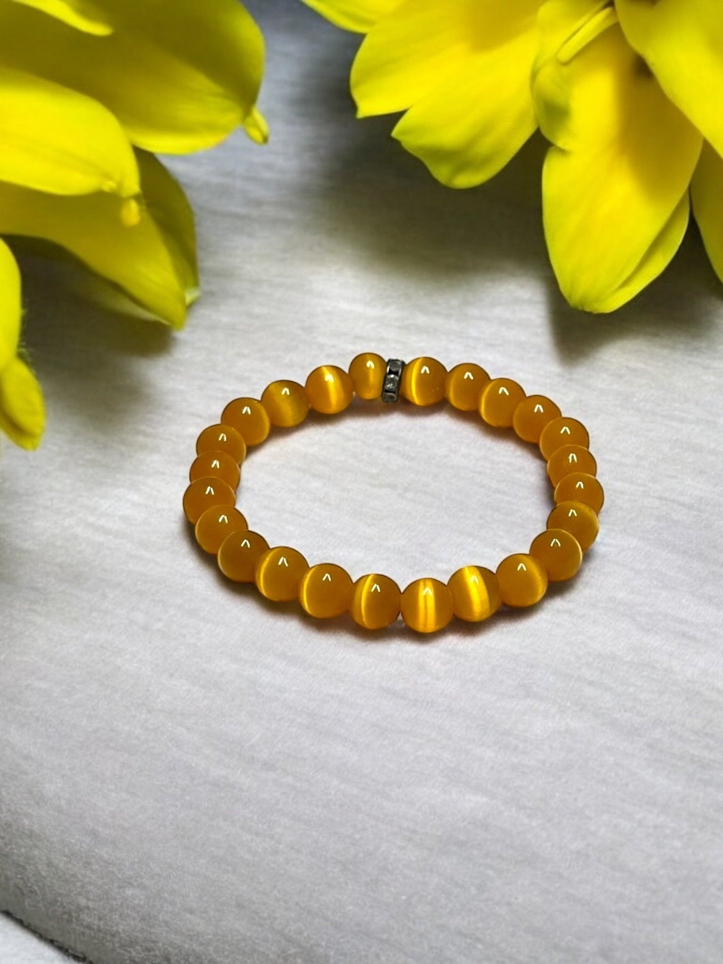 Cat’s Eye Beaded Bracelet – Energy, Protection & Luck (Color Variations Available) - JoyfulBliss Co.