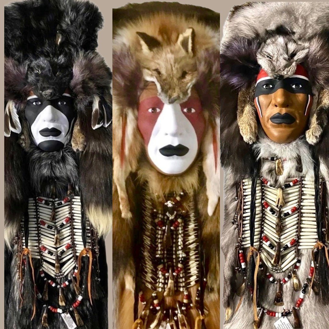Creek Nation Tribal Masks – Handmade Warrior Headdress Art - JoyfulBliss Co.