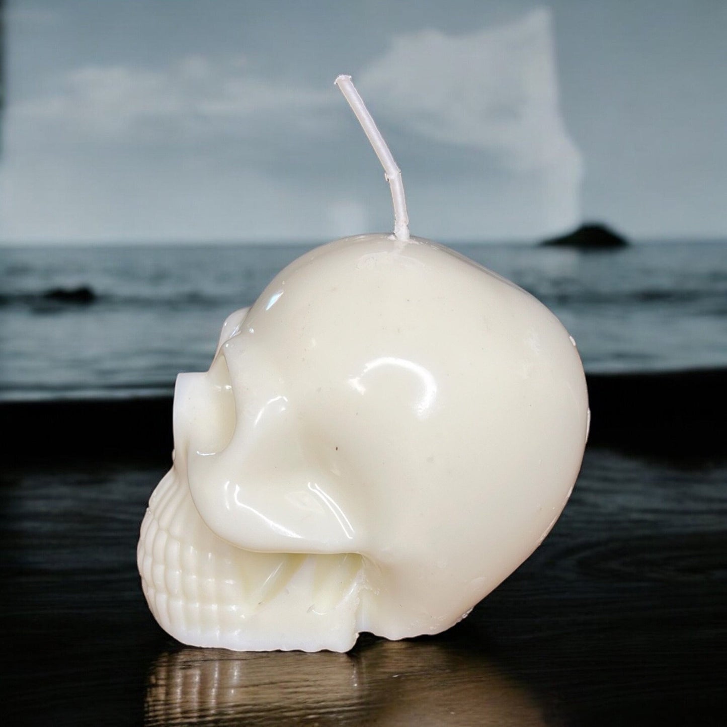 Customizable Skull Soy Wax 18oz Handcrafted Candle Choice of Color & Scent - JoyfulBliss Co.