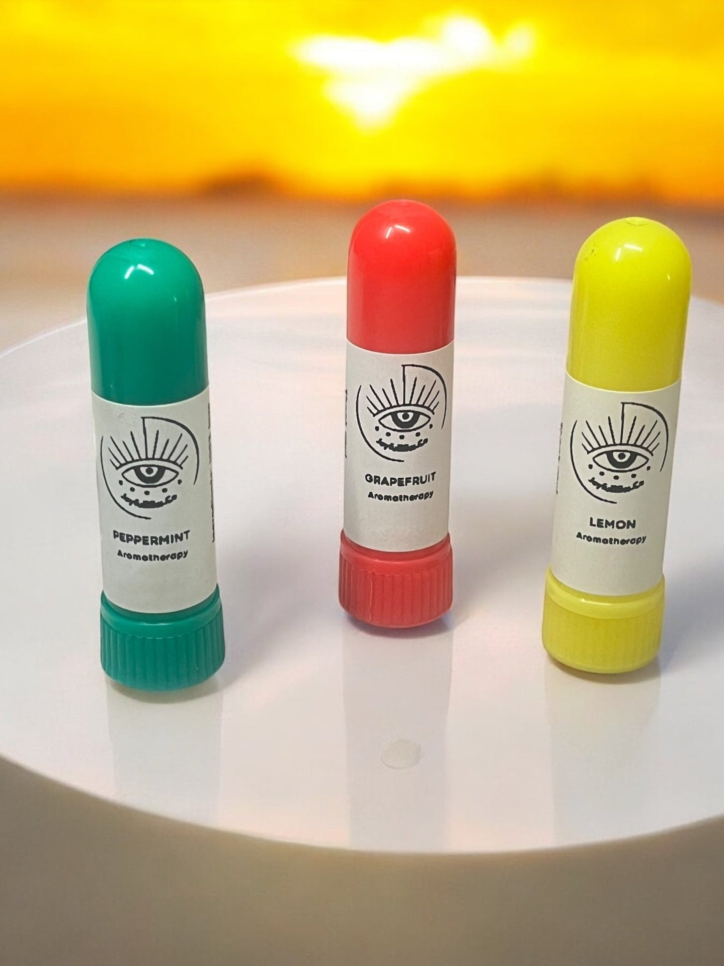 Energize & Refresh Aromatherapy Inhaler Trio – Peppermint, Grapefruit, Lemon - JoyfulBliss Co.
