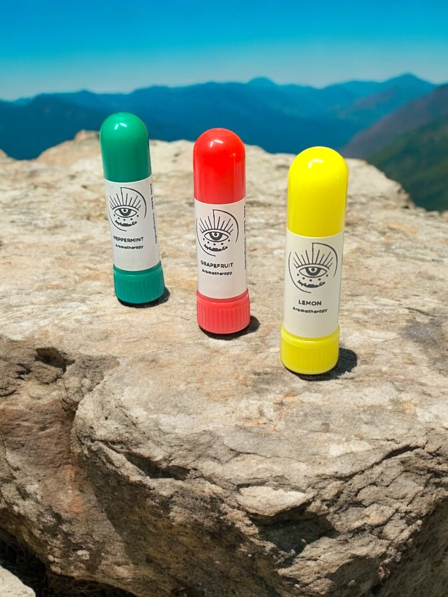 Energize & Refresh Aromatherapy Inhaler Trio – Peppermint, Grapefruit, Lemon - JoyfulBliss Co.