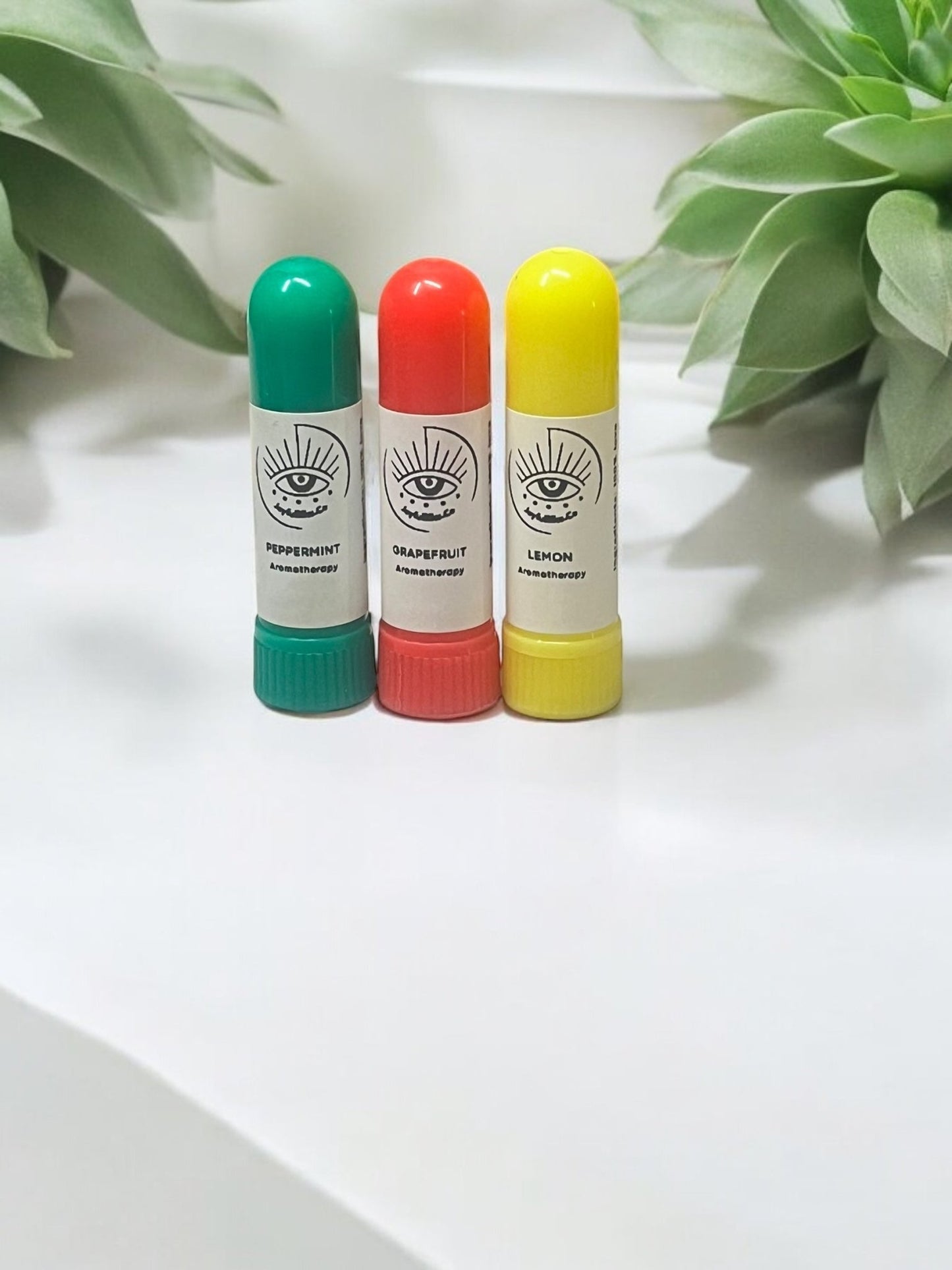 Energize & Refresh Aromatherapy Inhaler Trio – Peppermint, Grapefruit, Lemon - JoyfulBliss Co.