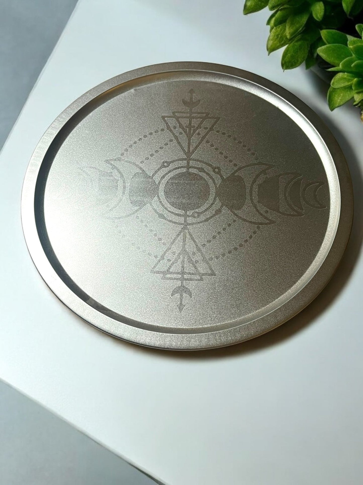 Engraved Decorative Charger Plates – 10” Spiritual & Celestial Designs - JoyfulBliss Co.