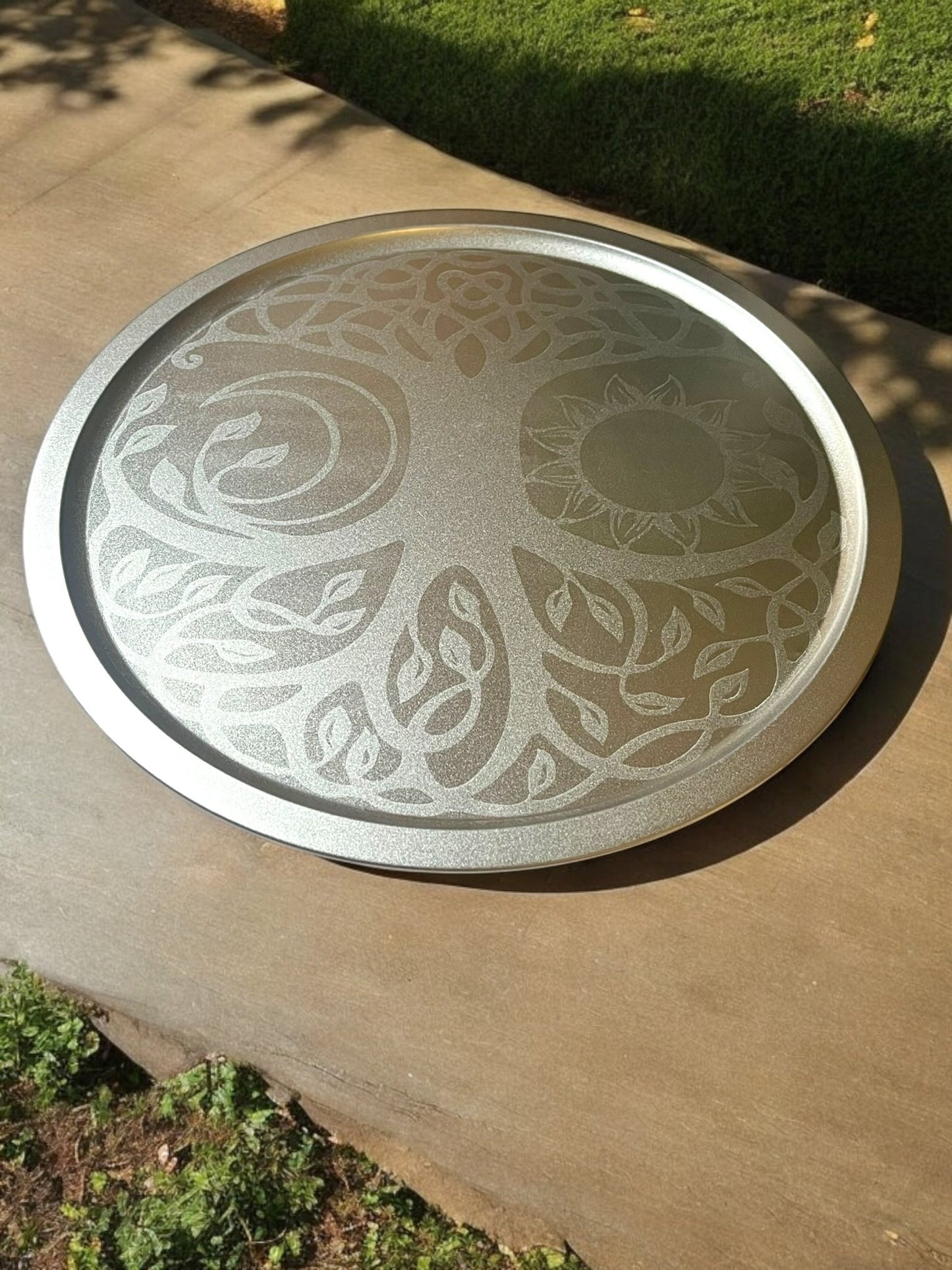 Engraved Decorative Charger Plates – 10” Spiritual & Celestial Designs - JoyfulBliss Co.