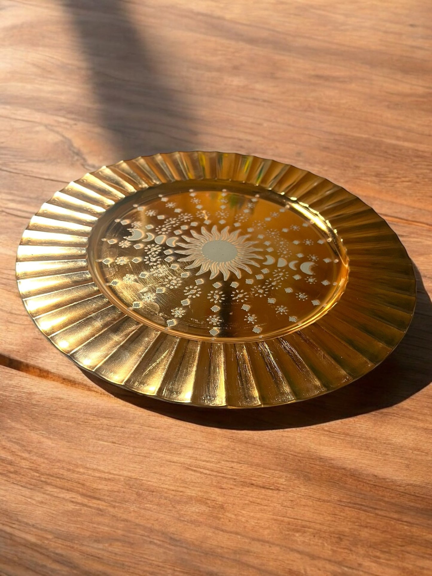 Engraved Decorative Charger Plates – 10” Spiritual & Celestial Designs - JoyfulBliss Co.