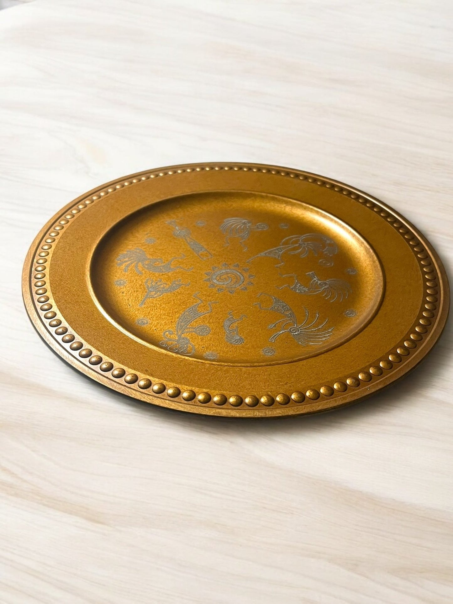Engraved Decorative Charger Plates – 10” Spiritual & Celestial Designs - JoyfulBliss Co.