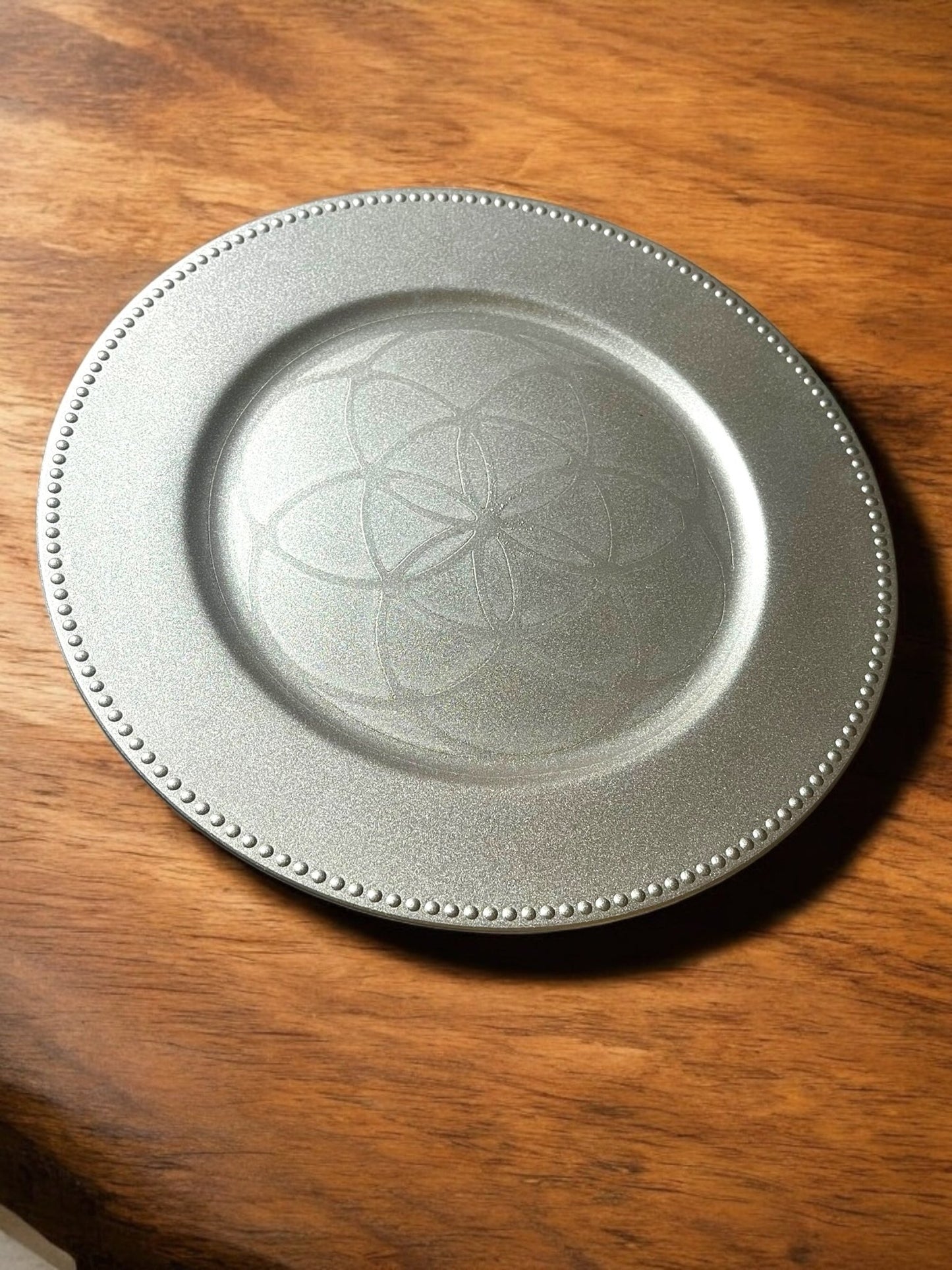 Engraved Decorative Charger Plates – 10” Spiritual & Celestial Designs - JoyfulBliss Co.