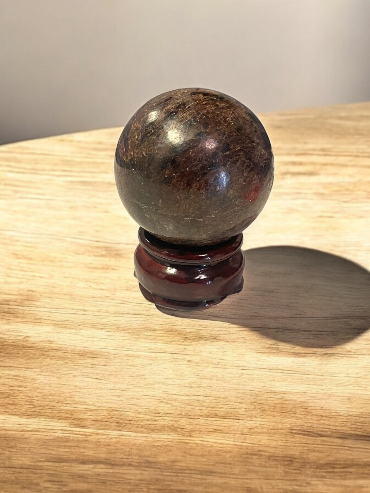 Garnet Sphere with Stand – 50mm - JoyfulBliss Co.