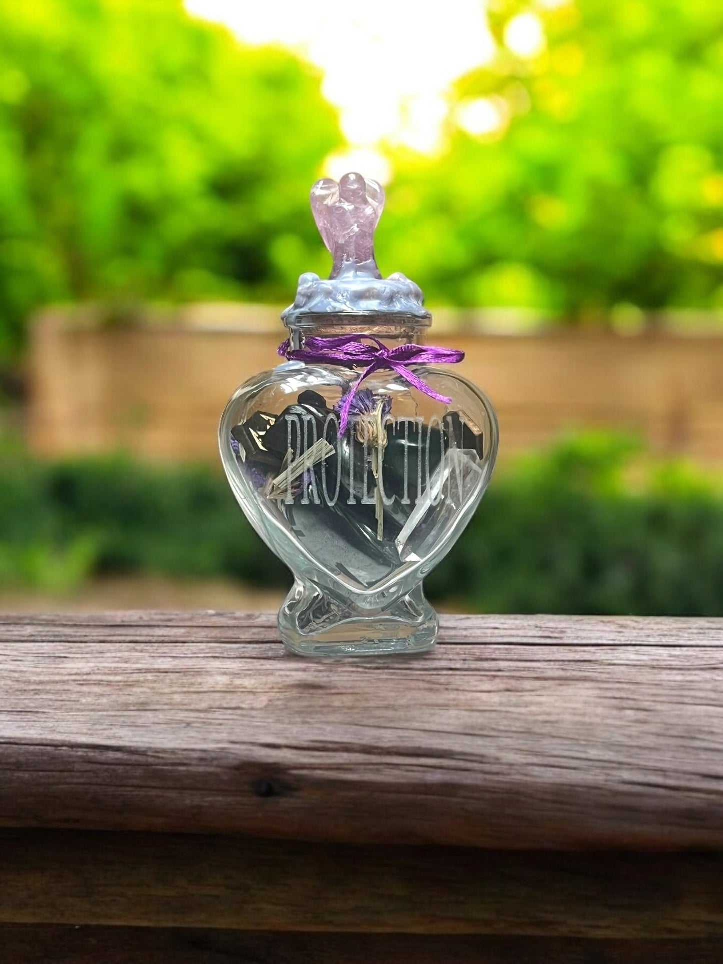 Heart-Shaped Engraved Spell Jars – Custom Ritual Energy Bottles - JoyfulBliss Co.
