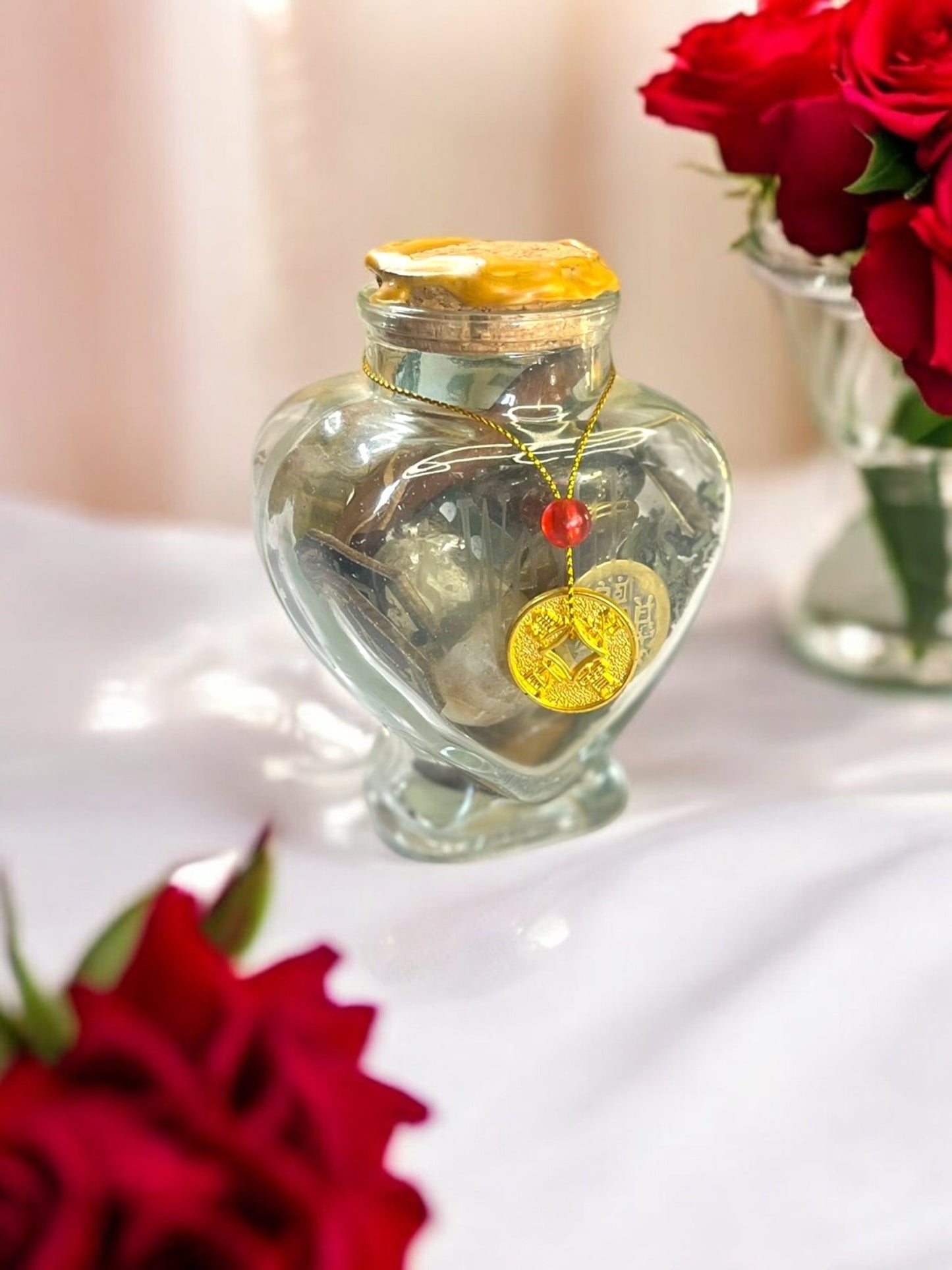 Heart-Shaped Engraved Spell Jars – Custom Ritual Energy Bottles - JoyfulBliss Co.