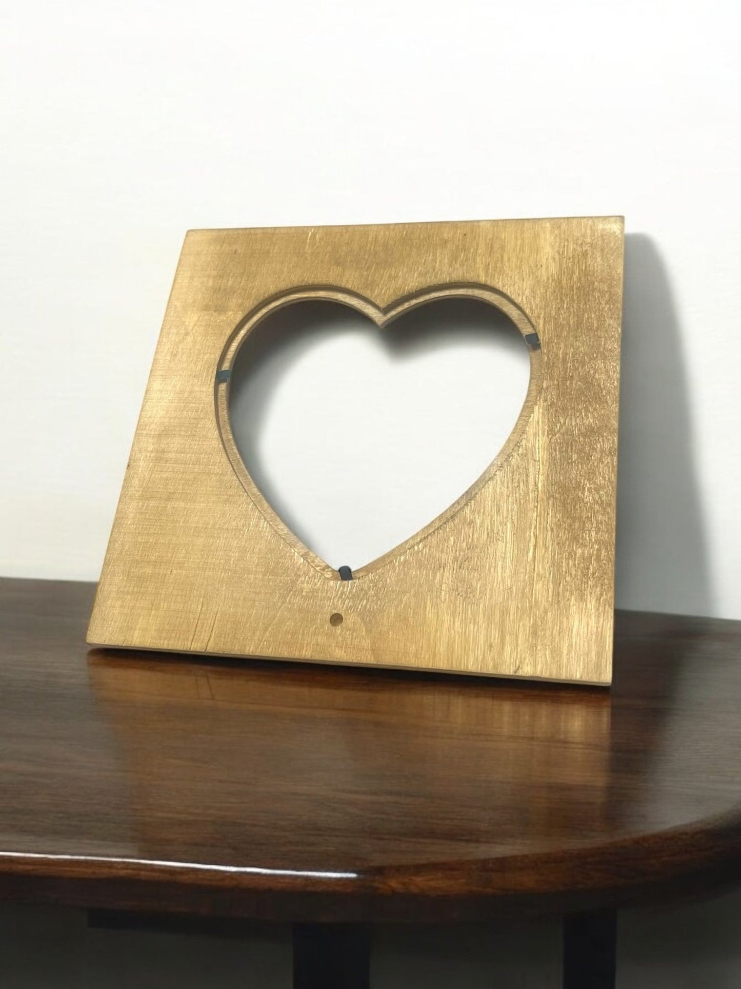 Heart-Shaped Wooden Engraved Picture Frame (7x5) - JoyfulBliss Co.