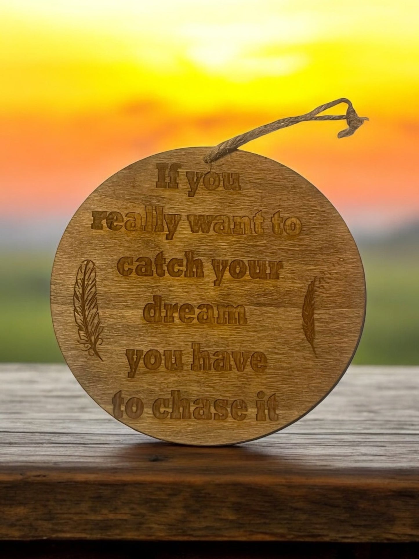 Inspirational Wooden Hanging Sign – Handcrafted 4x4 Inch Motivational Decor - JoyfulBliss Co.