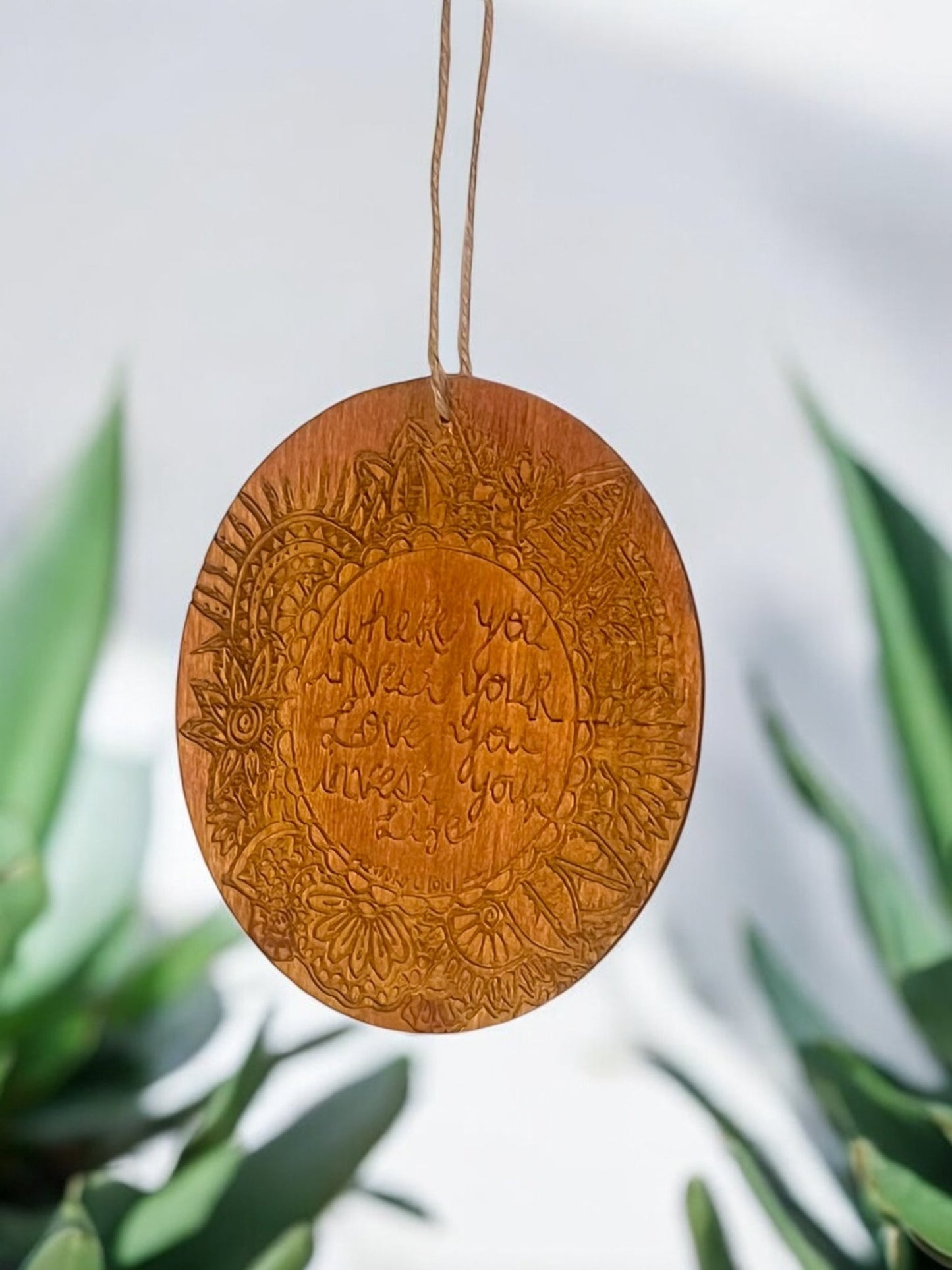 Inspirational Wooden Hanging Sign – Handcrafted 4x4 Inch Motivational Decor - JoyfulBliss Co.