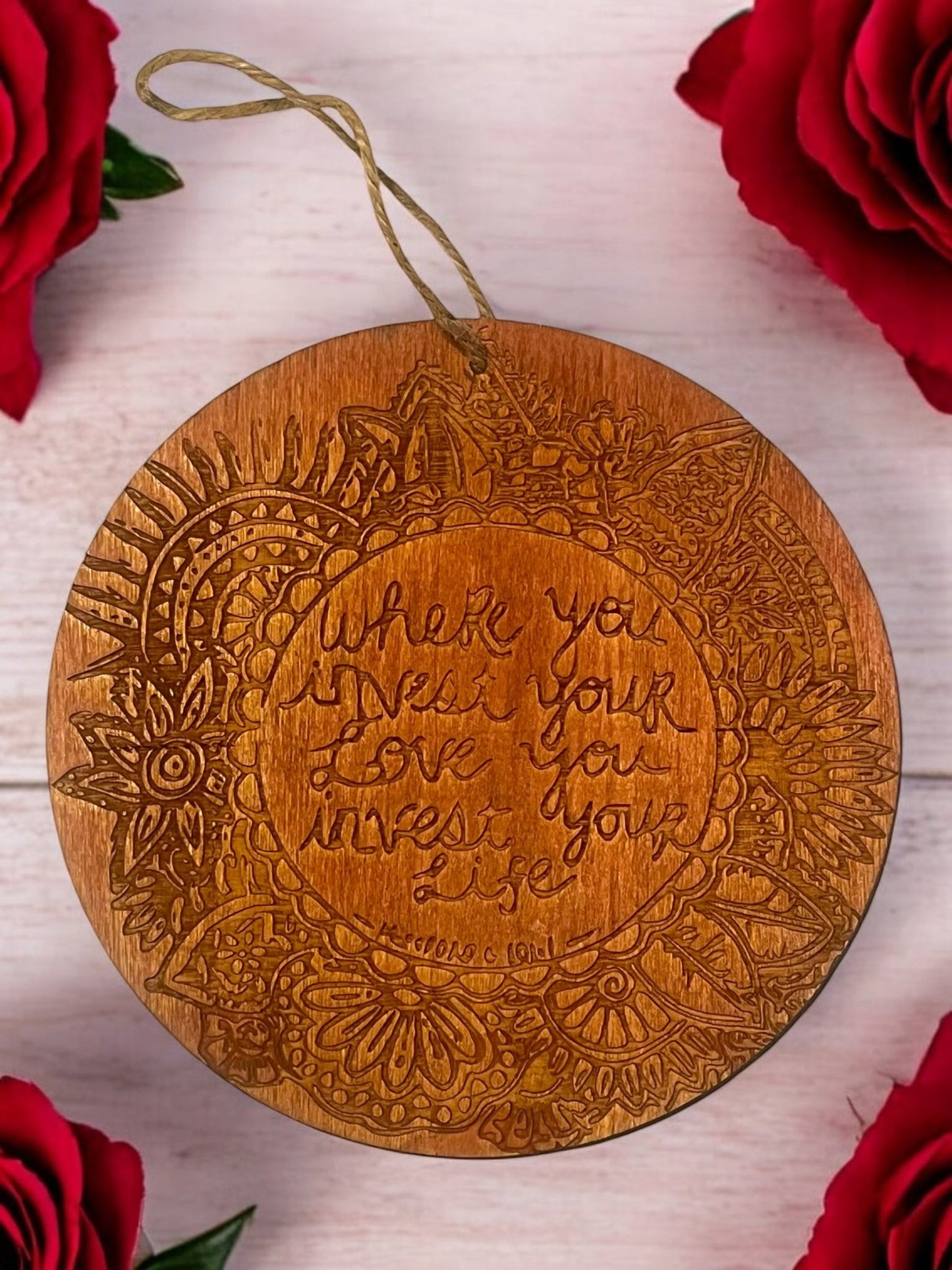 Inspirational Wooden Hanging Sign – Handcrafted 4x4 Inch Motivational Decor - JoyfulBliss Co.