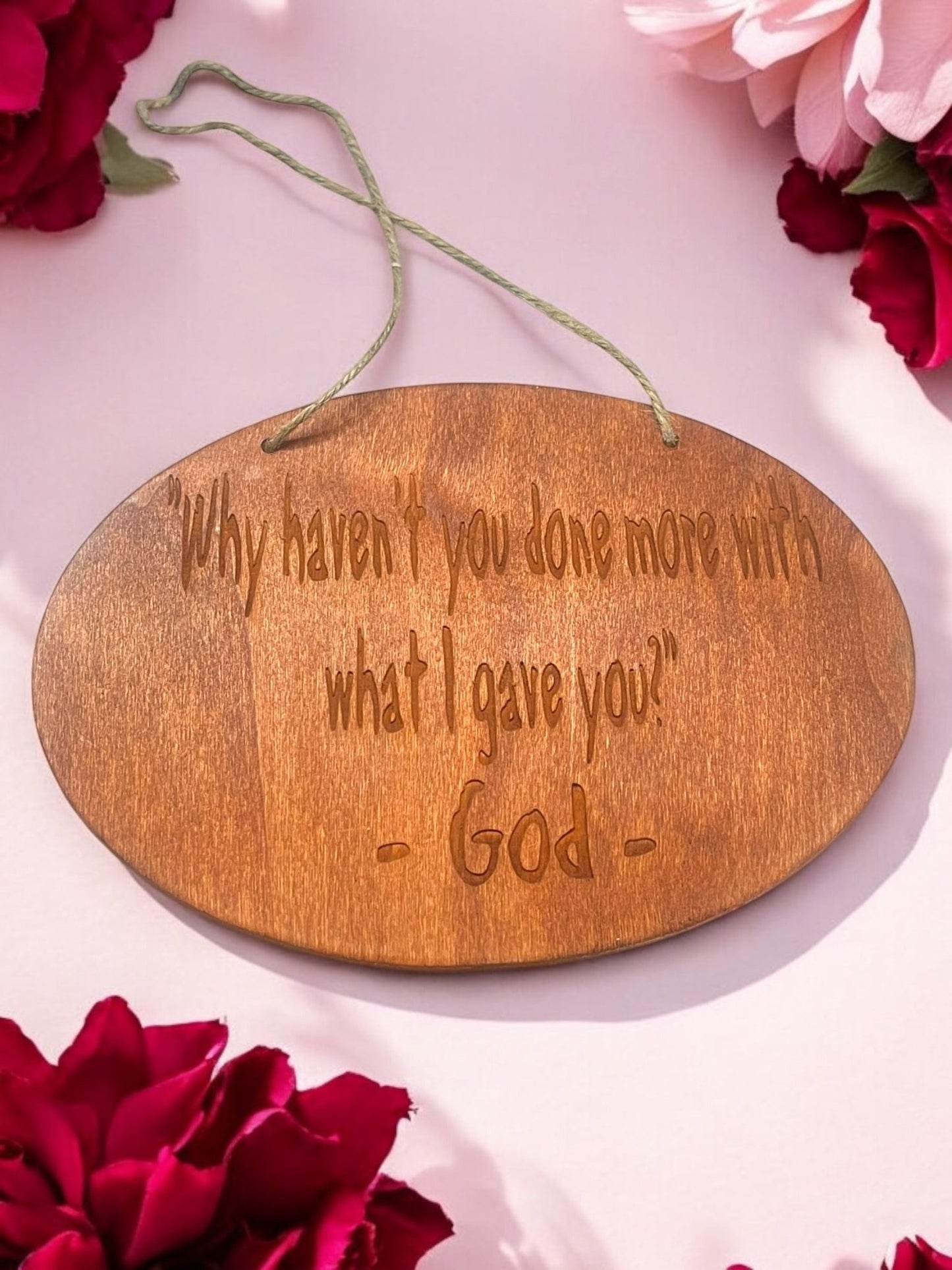 Inspirational Wooden Hanging Sign – Handcrafted 4x4 Inch Motivational Decor - JoyfulBliss Co.