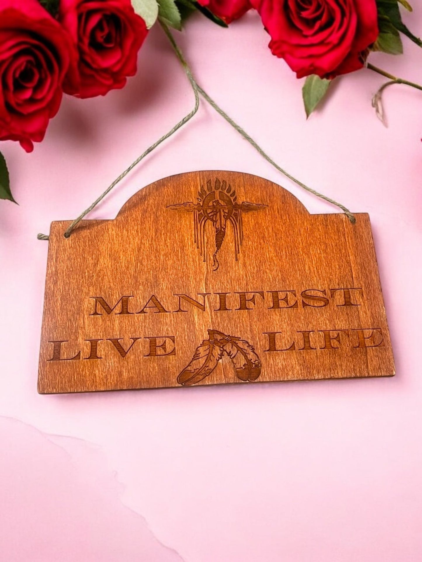 Inspirational Wooden Hanging Sign – Handcrafted 4x4 Inch Motivational Decor - JoyfulBliss Co.