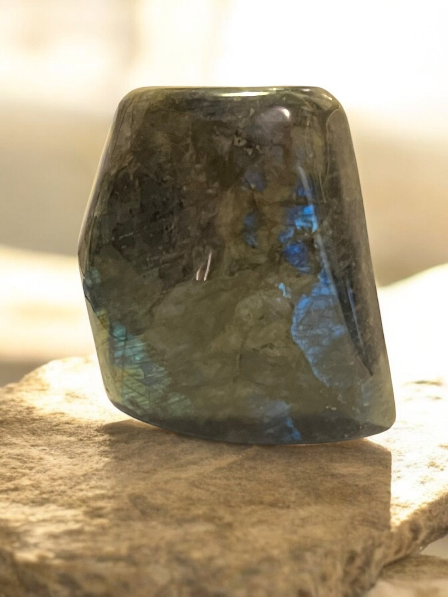 Labradorite Freeform Gemstone (4” x 4”) – Flashy Crystal - JoyfulBliss Co.