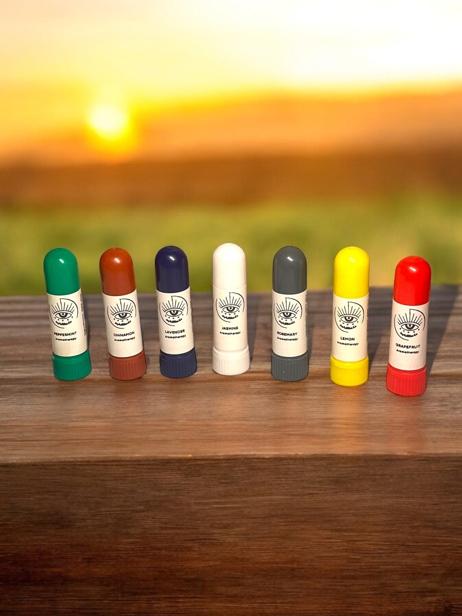 Mind & Body Vitality Aromatherapy Inhaler Trio – Rosemary, Lemon, Peppermint - JoyfulBliss Co.