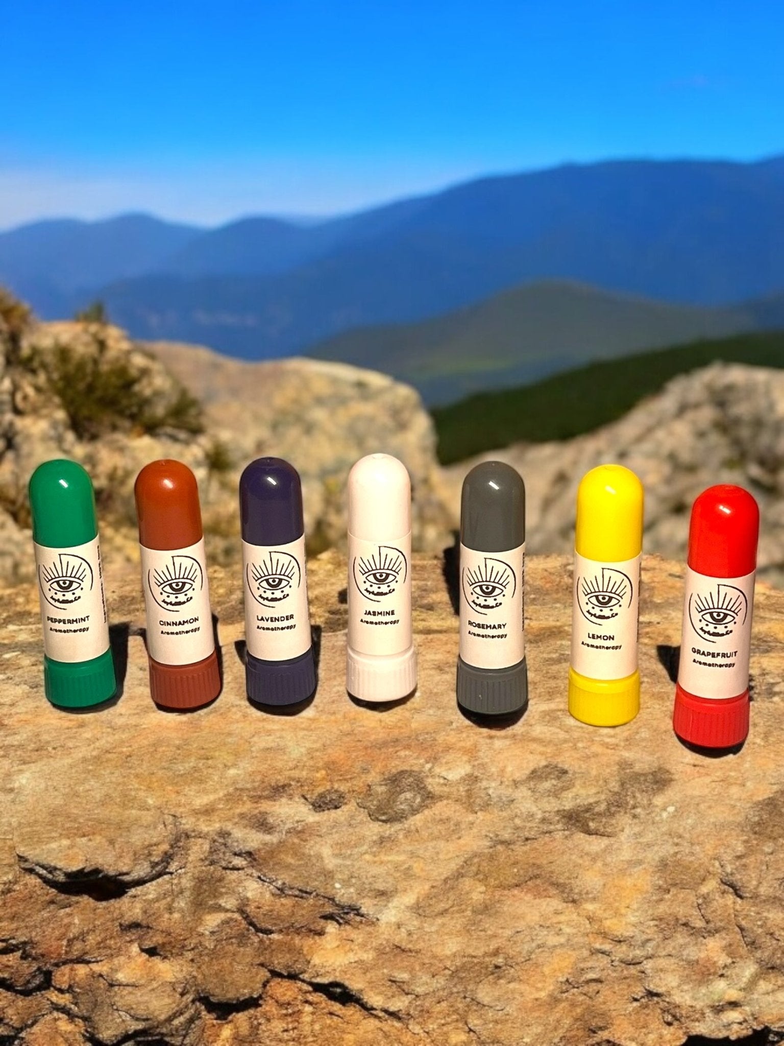 Mind & Body Vitality Aromatherapy Inhaler Trio – Rosemary, Lemon, Peppermint - JoyfulBliss Co.