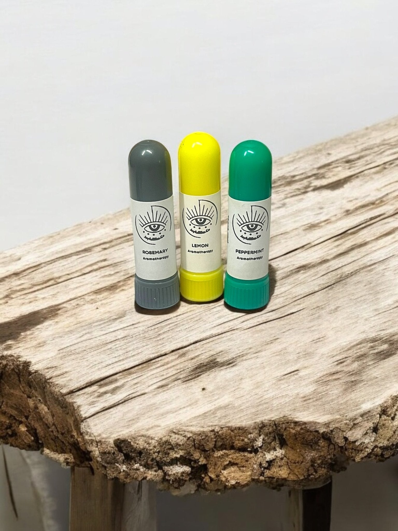 Mind & Body Vitality Aromatherapy Inhaler Trio – Rosemary, Lemon, Peppermint - JoyfulBliss Co.