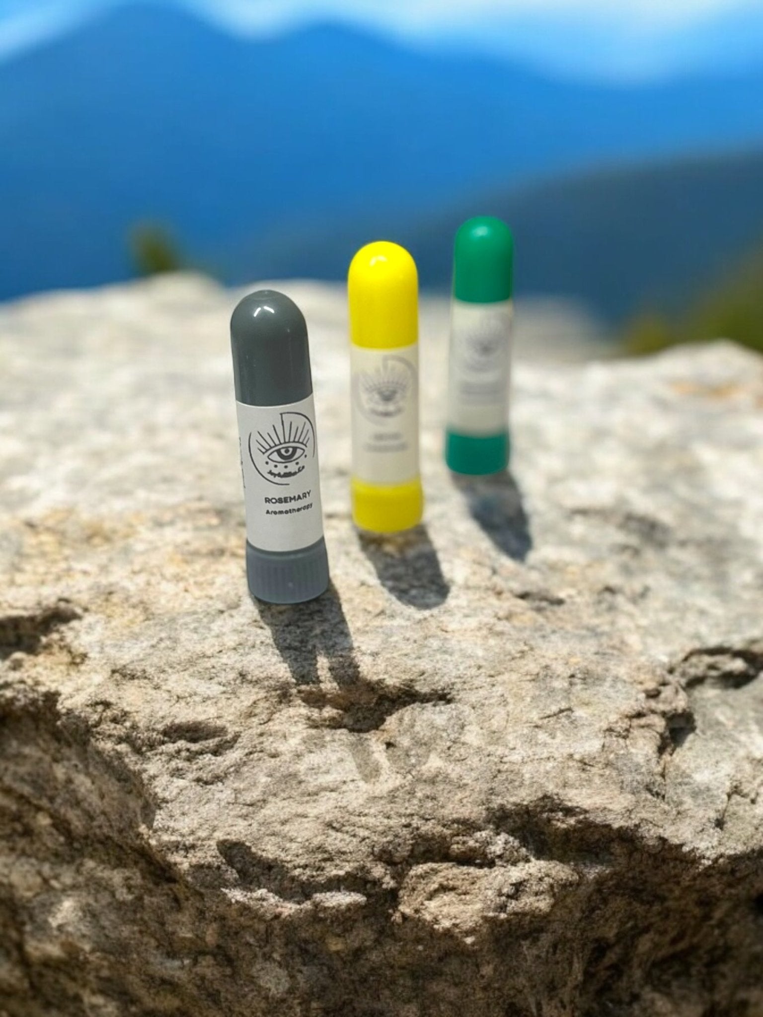 Mind & Body Vitality Aromatherapy Inhaler Trio – Rosemary, Lemon, Peppermint - JoyfulBliss Co.