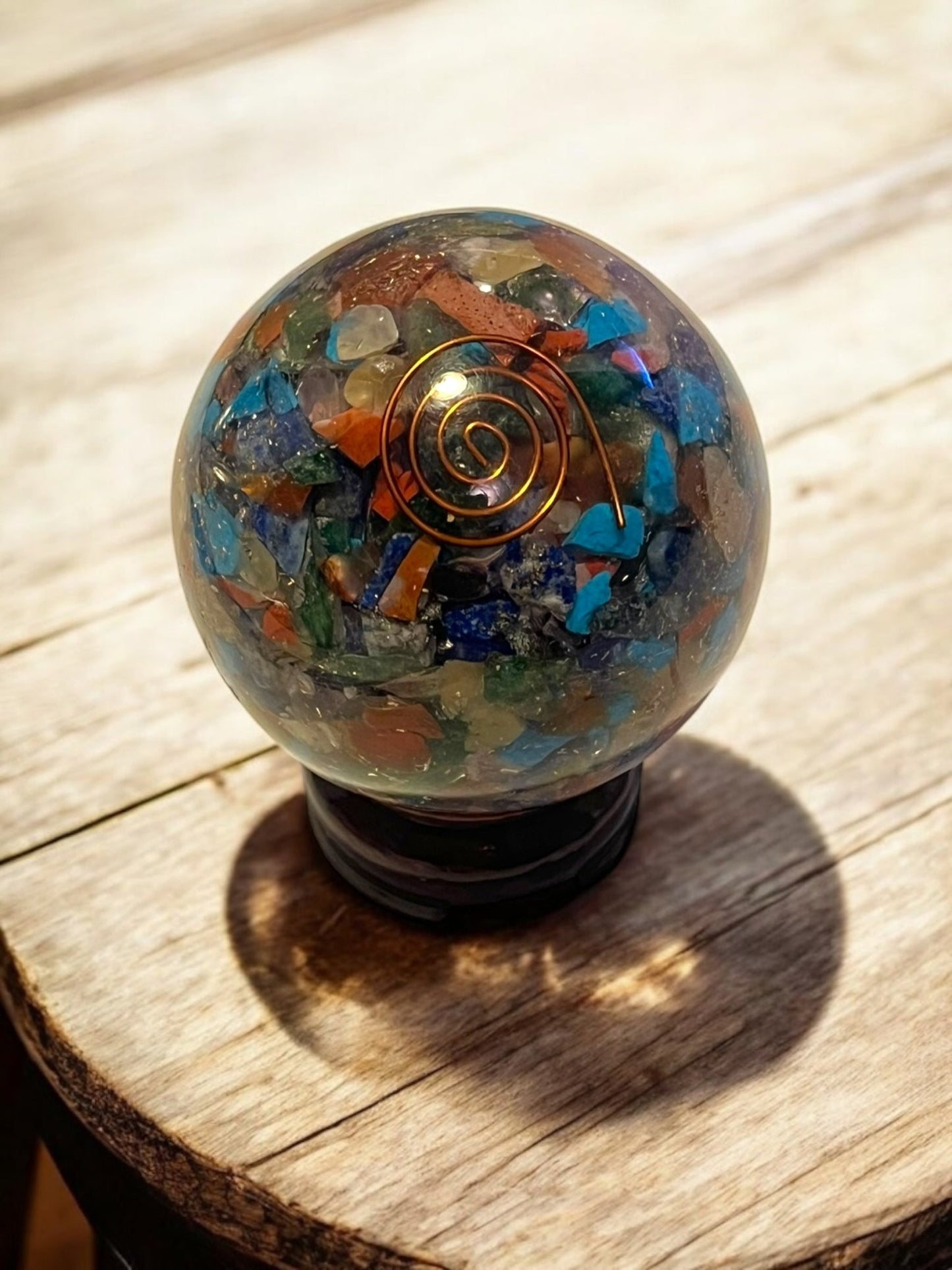 Multi-Chakra Orgone Sphere – 60mm - JoyfulBliss Co.