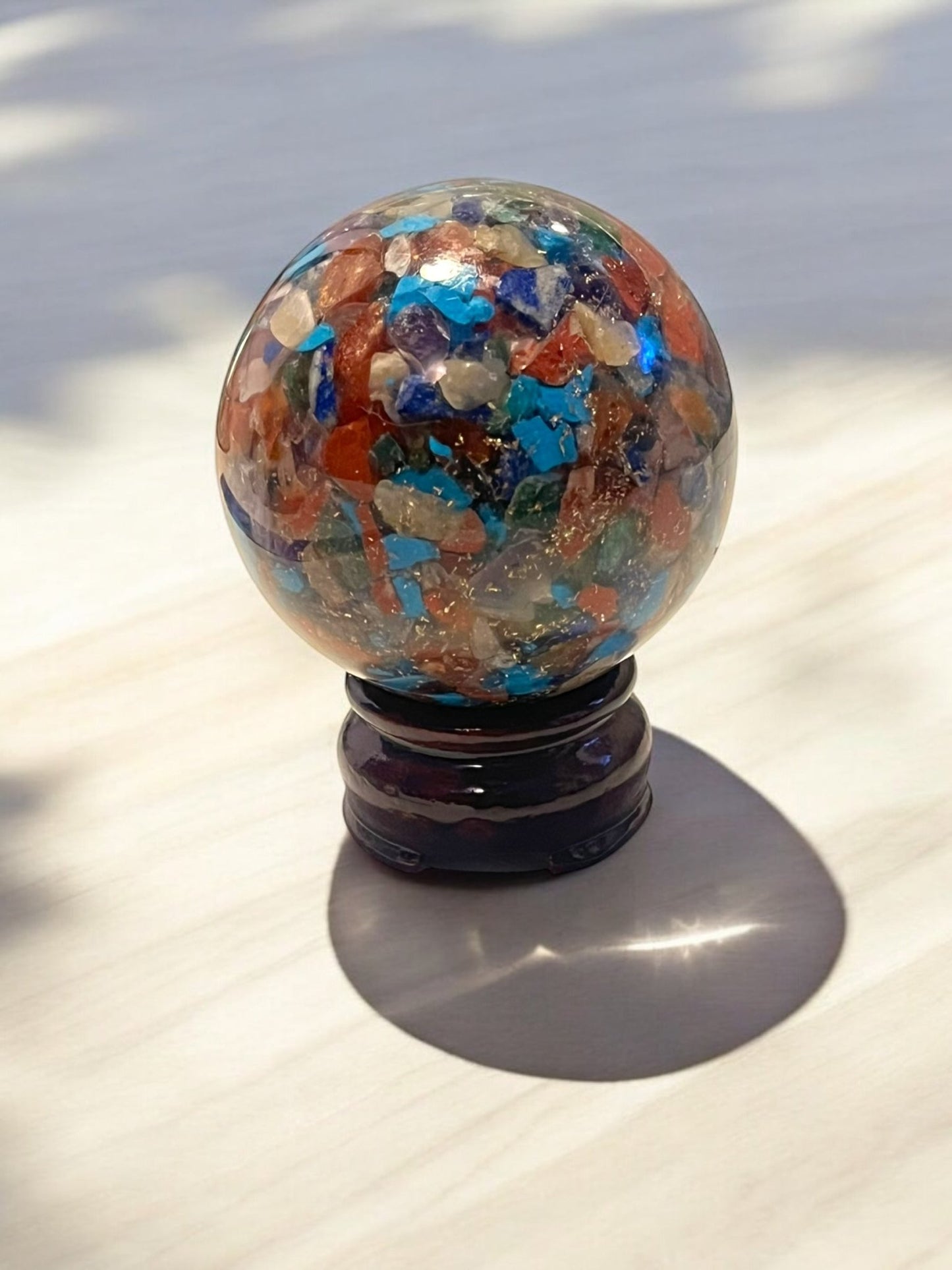 Multi-Chakra Orgone Sphere – 60mm - JoyfulBliss Co.