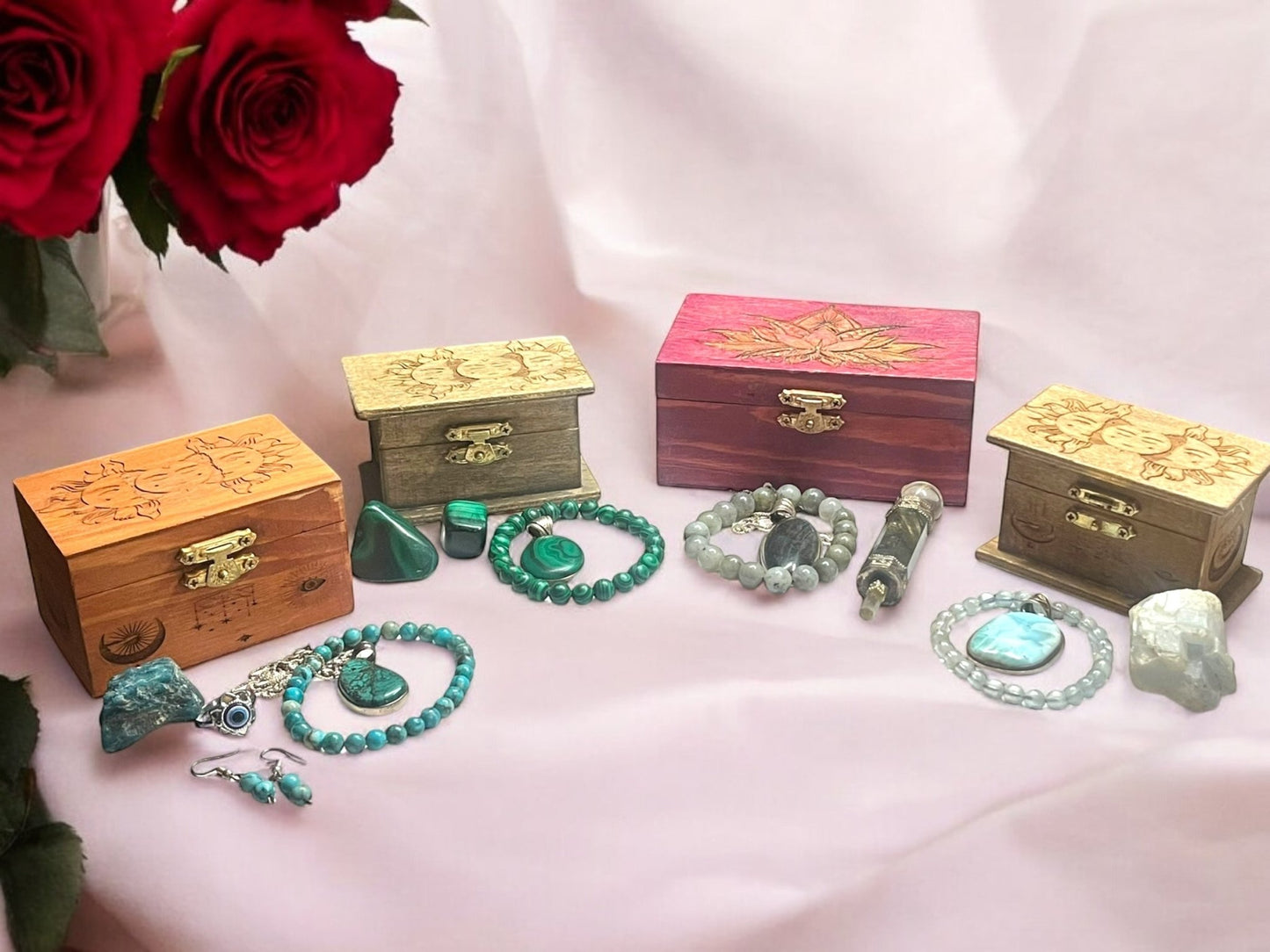 One-of-a-Kind Gemstone Jewelry Box Sets – Limited Edition - JoyfulBliss Co.