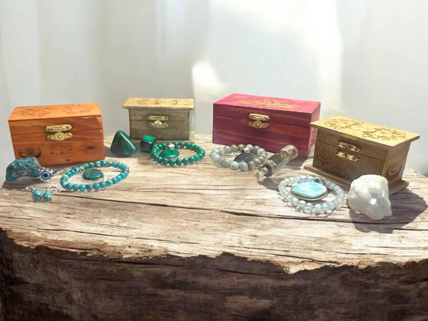 One-of-a-Kind Gemstone Jewelry Box Sets – Limited Edition - JoyfulBliss Co.