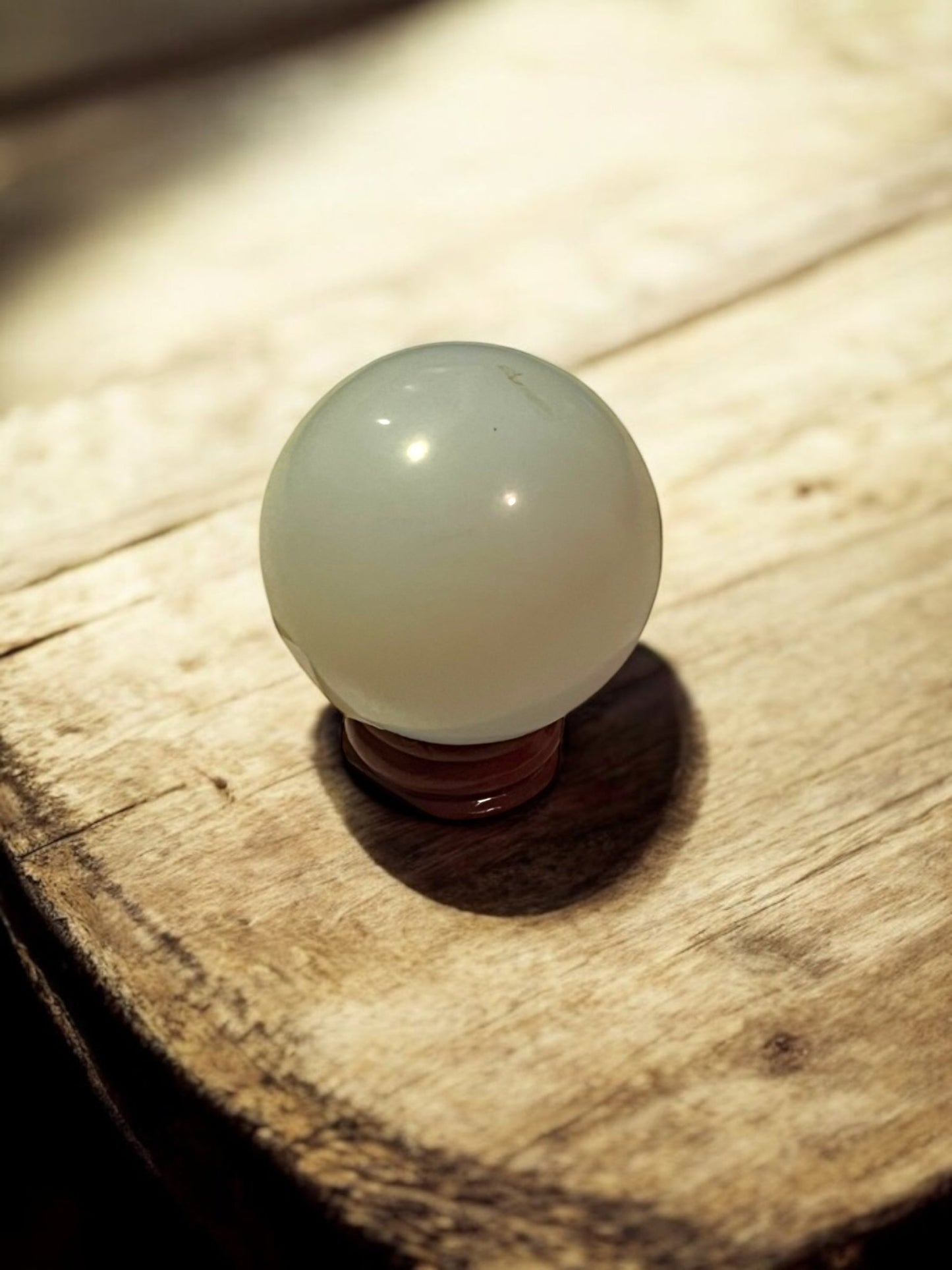 Opalite Crystal Sphere (50mm) with Stand – Ethereal Glow & High Vibration Energy - JoyfulBliss Co.