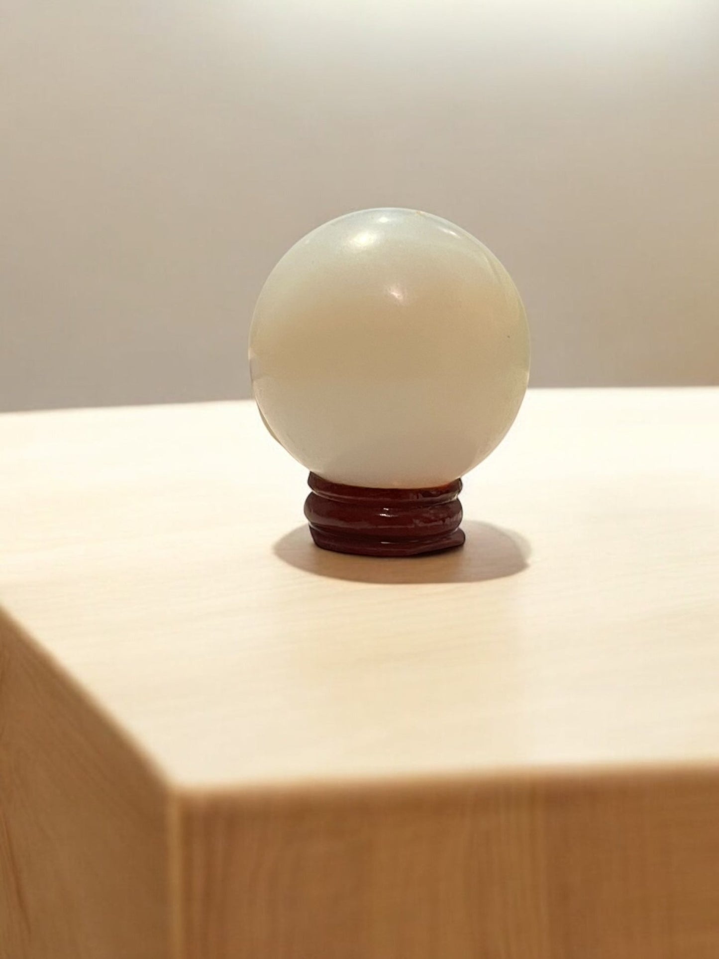 Opalite Crystal Sphere (50mm) with Stand – Ethereal Glow & High Vibration Energy - JoyfulBliss Co.