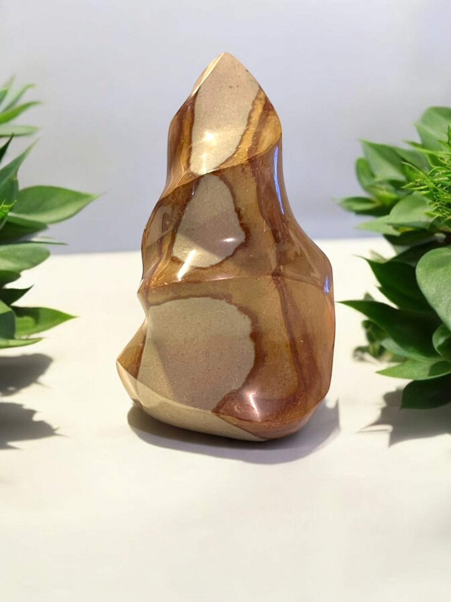 Polychrome Jasper Flame Gemstone – 3.5 x 3 inches - JoyfulBliss Co.