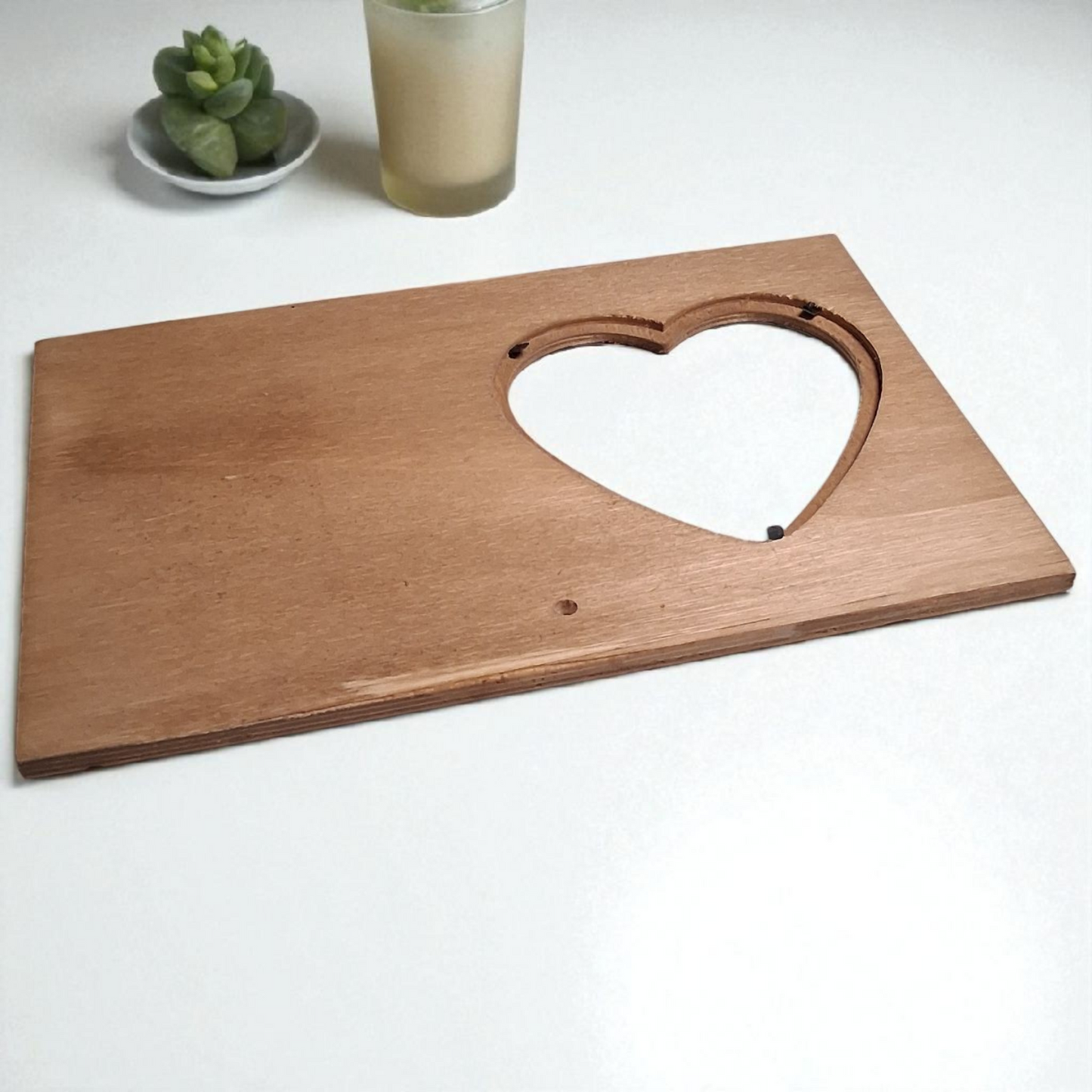 Engraved Wooden Heart Picture Frame – “I Am Confident, Capable & Strong” Yoga Goddess Design – 6x9 Empowerment Decor
