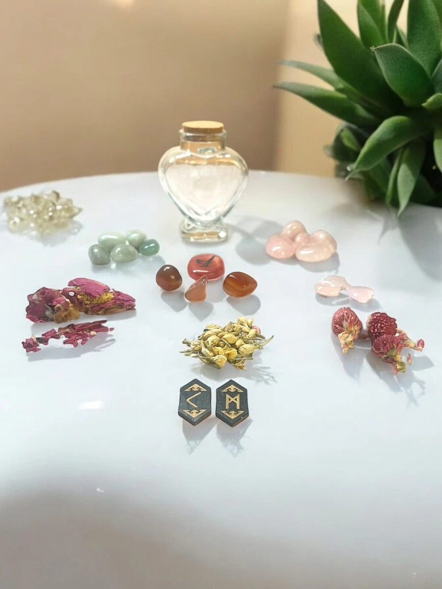 Heart of Love Spell Jar, Emotional Healing, Self-Love, and Happiness Vase