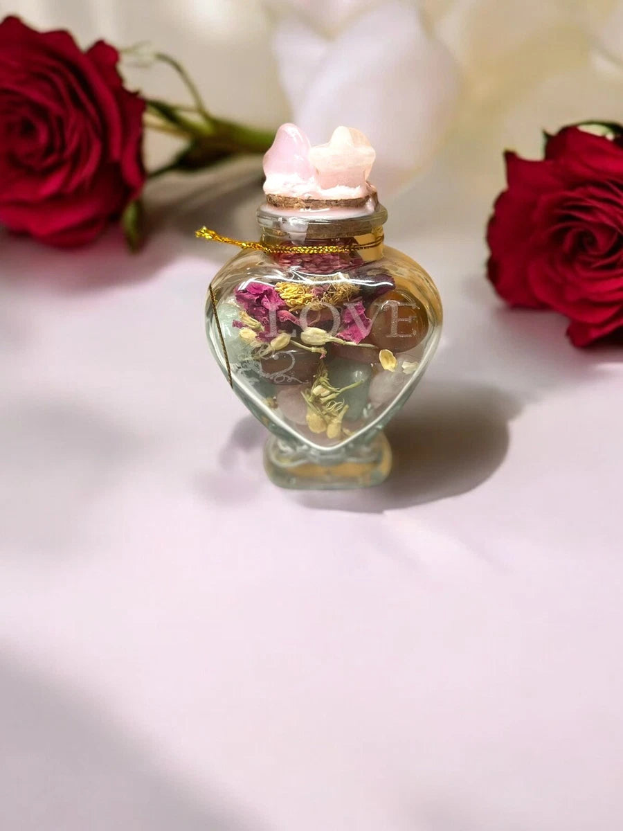Heart of Love Spell Jar, Emotional Healing, Self-Love, and Happiness Vase