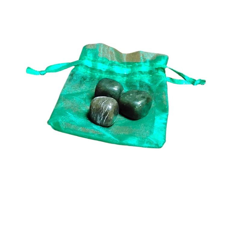 3 Serpentine Tumbled Stones – Kundalini Energy, Healing + Gift Bag
