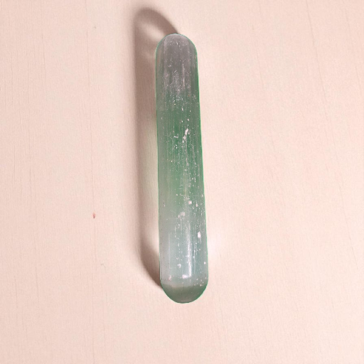 Selenite Wand & Engraved Palm Stone – Crystal Energy Cleansing & Meditation Set