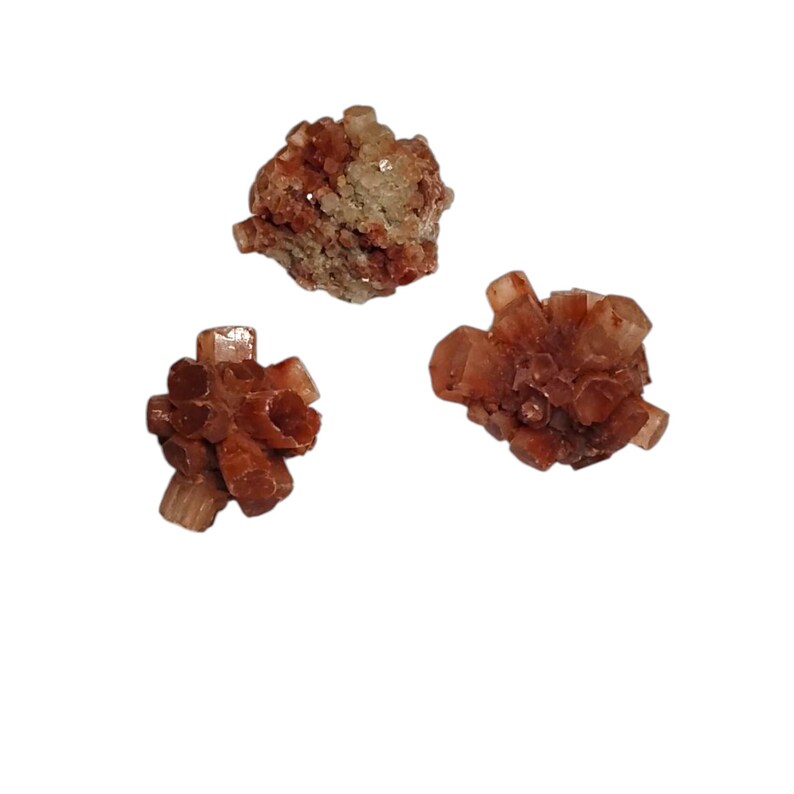 3 Natural Aragonite Heart Clusters Raw Healing Crystals in Gift Bag