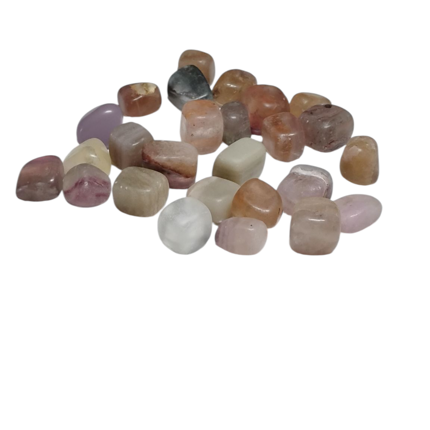 3 Fluorite Tumbled Stones – Focus, Clarity, Protection + Gift Bag Included