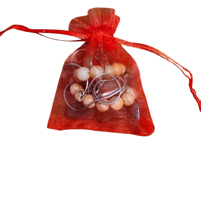 Carnelian Crystal Healing Set – Pendant Necklace, Bracelet, Ring & Tumbled Stones with Gift Bag