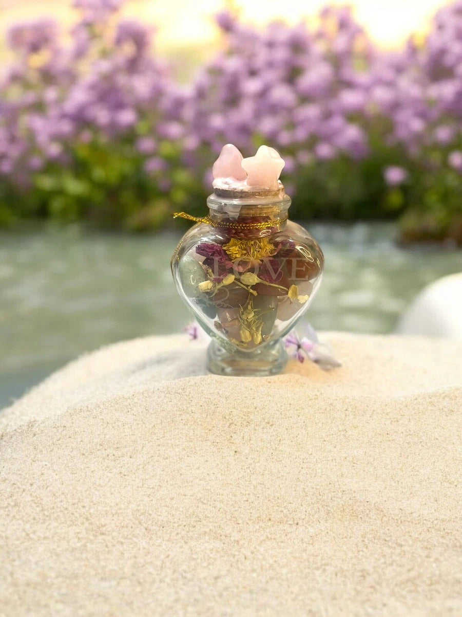 Heart of Love Spell Jar, Emotional Healing, Self-Love, and Happiness Vase