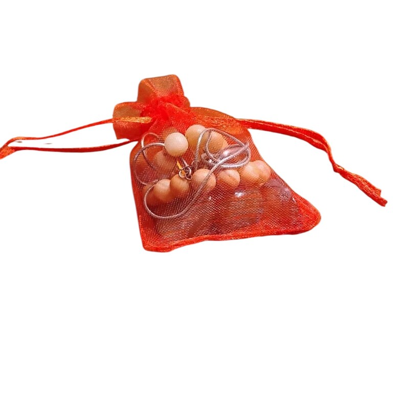 Carnelian Crystal Healing Set – Pendant Necklace, Bracelet, Ring & Tumbled Stones with Gift Bag