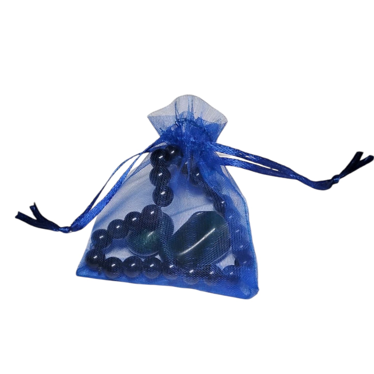 Black Agate Bead Bracelet with Bloodstone Tumbled Stones – Protection & Grounding Crystal Set