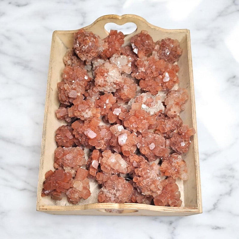 3 Natural Aragonite Heart Clusters Raw Healing Crystals in Gift Bag