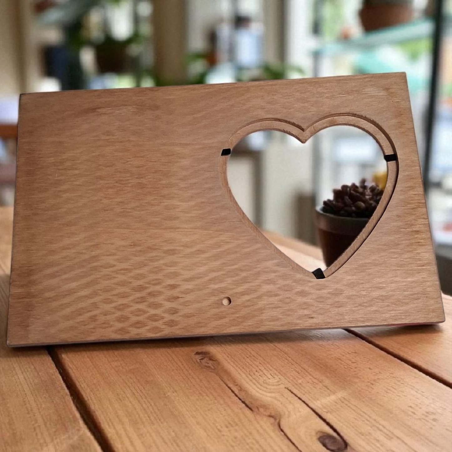 Engraved Wooden Heart Picture Frame – “Create Your Own Style” Inspirational Quote – 6x9 Rustic Motivational Decor